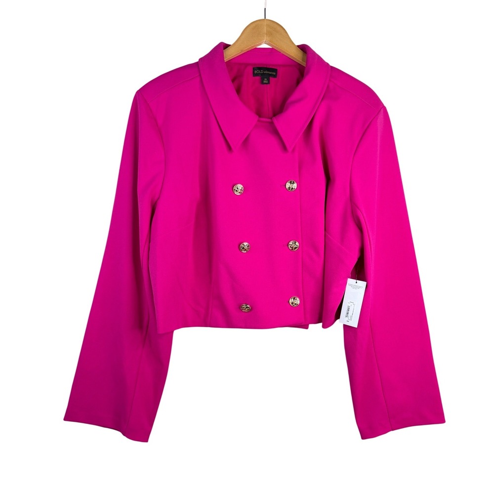 New Bold Elements Double Breasted Suit Jacket size 2X Pink